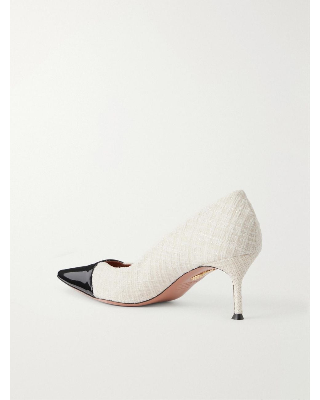 Aquazzura White Color-Block High Heels