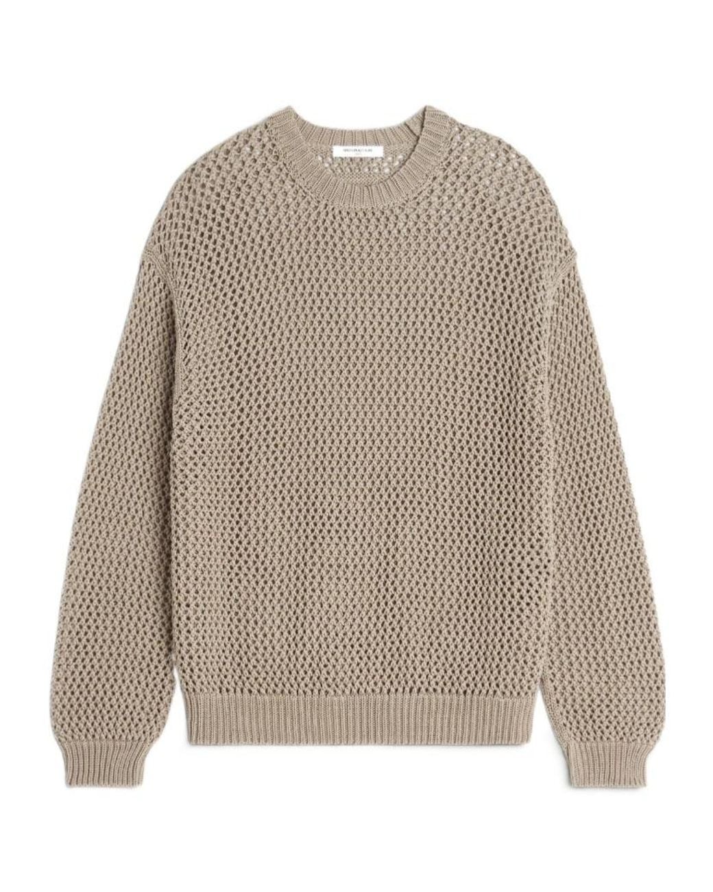 Maison Kitsuné Natural Large Open Knit Jumper for men