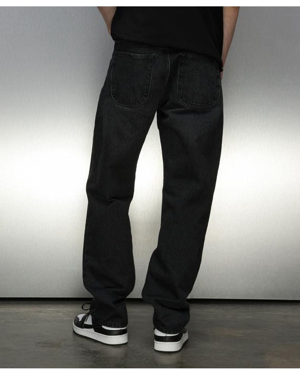 Off-White c/o Virgil Abloh Black Logo Patch Tapered Jeans for men