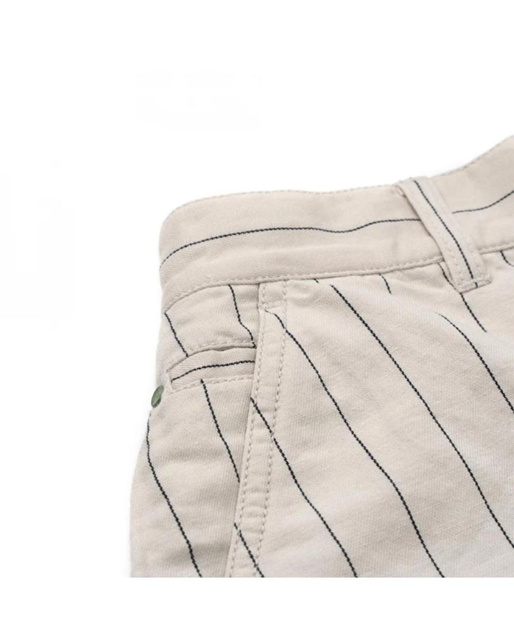 Emporio Armani Gray Striped High-Waisted Shorts