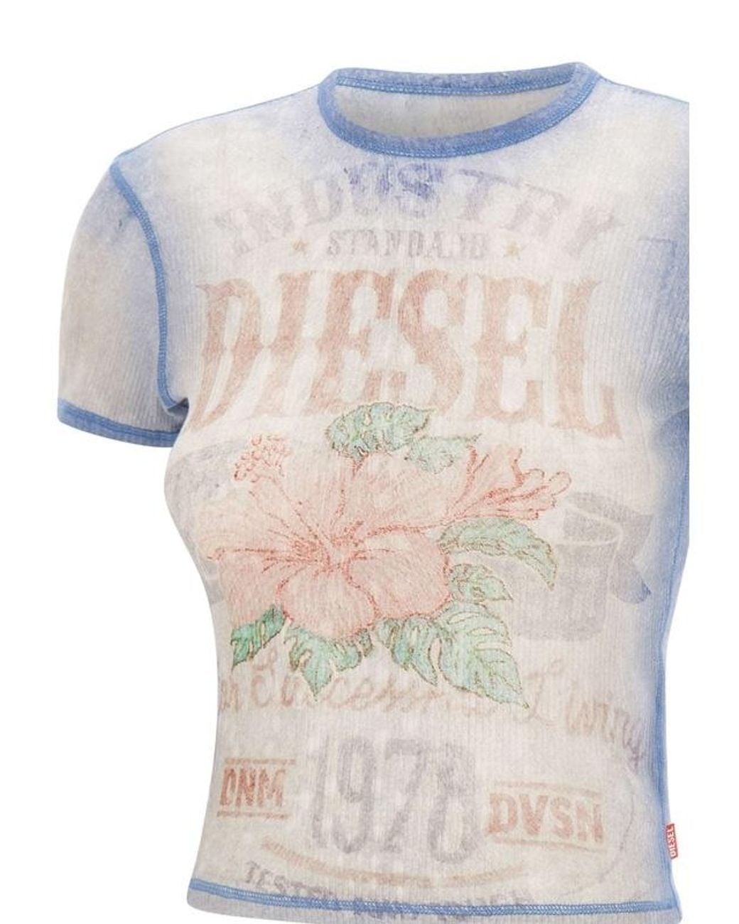 DIESEL Gray T-Iana T-Shirt Light