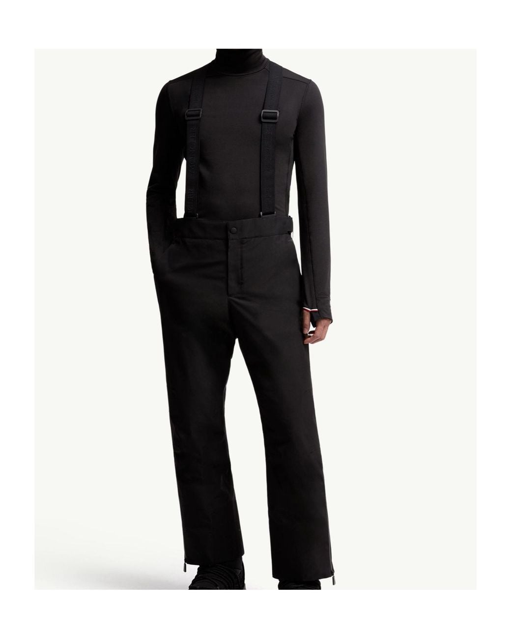 Moncler Black Insulated Gore-Tex Ski Bibshorts for men