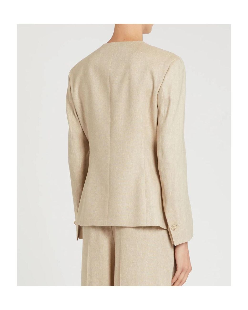Marella Natural Long-Sleeved Suit Jacket