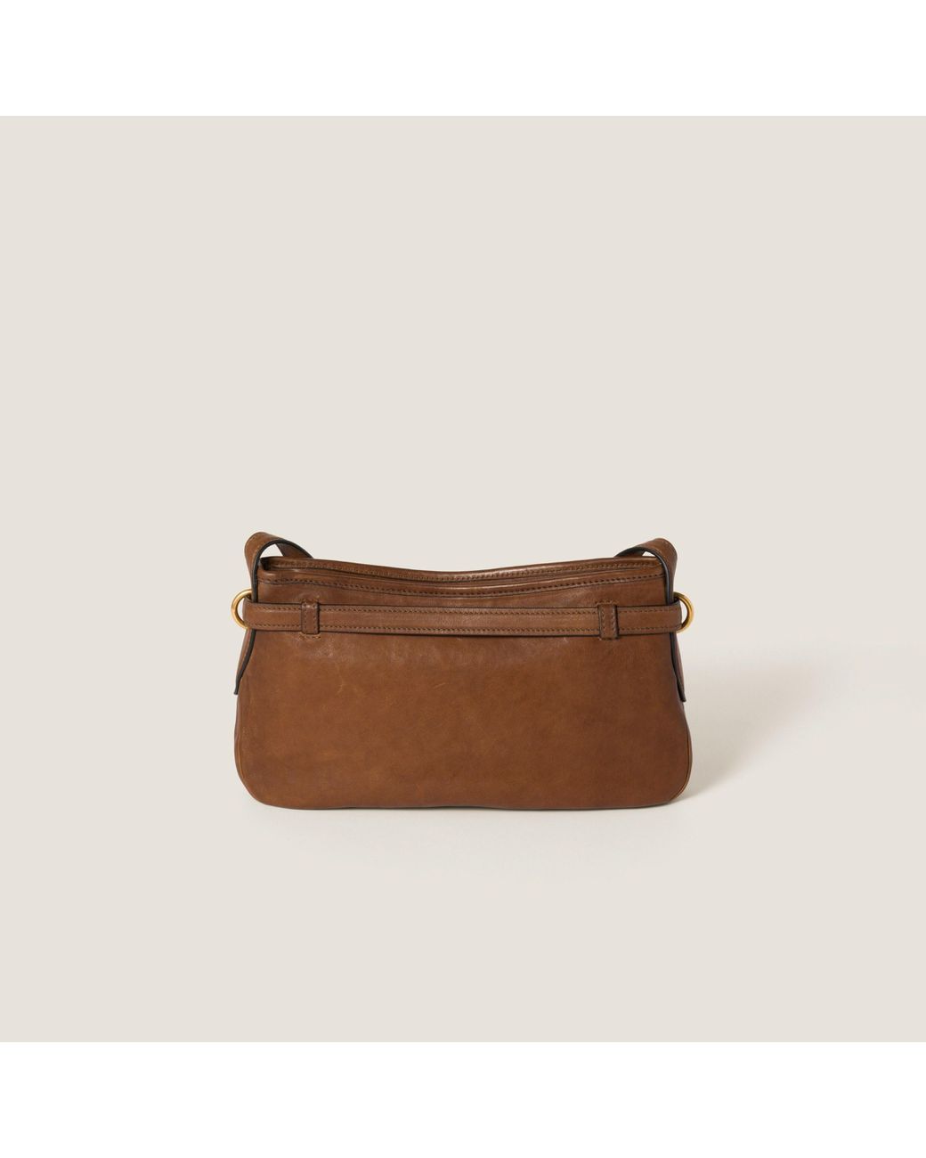 Miu Miu Brown Aventure Nappa Leather Bag