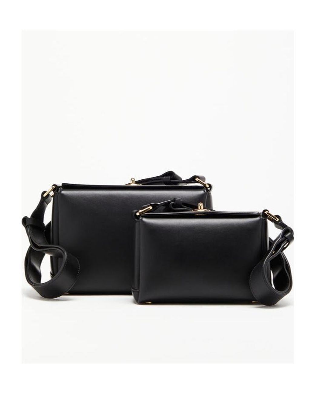 Plan C Black Logo Shoulder Bag