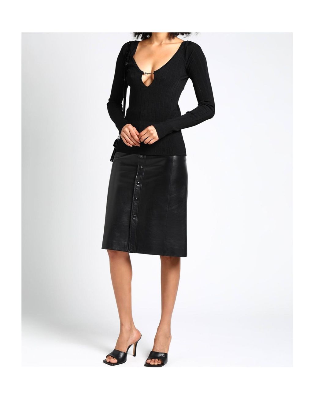 Jacquemus Black Plain Colour Knitted Lightweight Knit