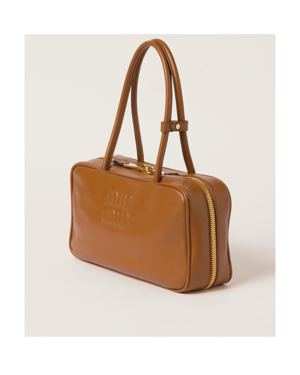 Miu Miu Brown Beau Leather Top-Handle Bag