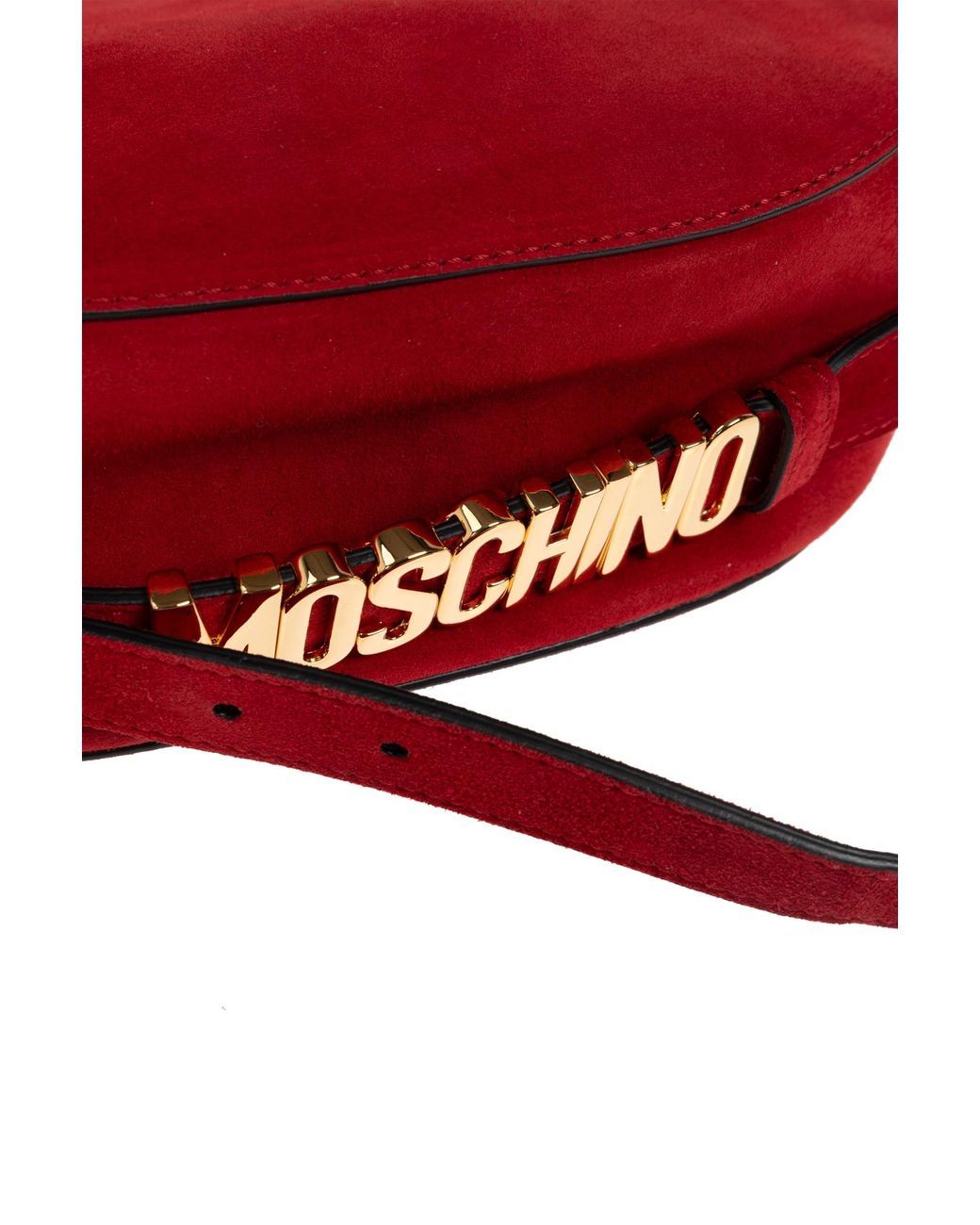 Moschino Red Round Handle Me Top Handle Bag