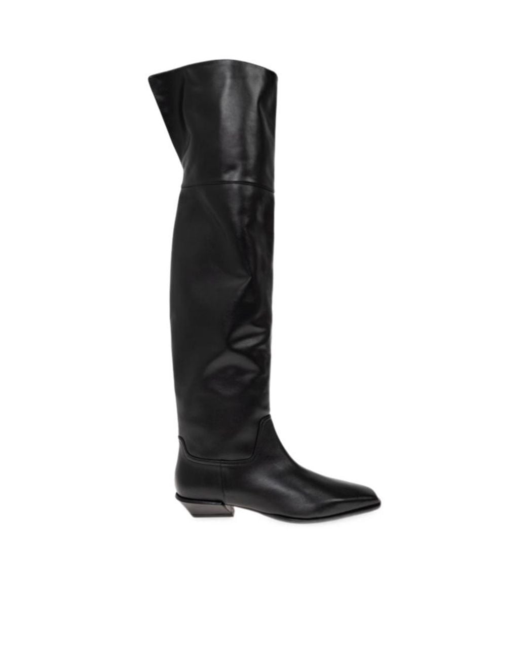 Paris Texas Black Bettina Square-Toe Boots