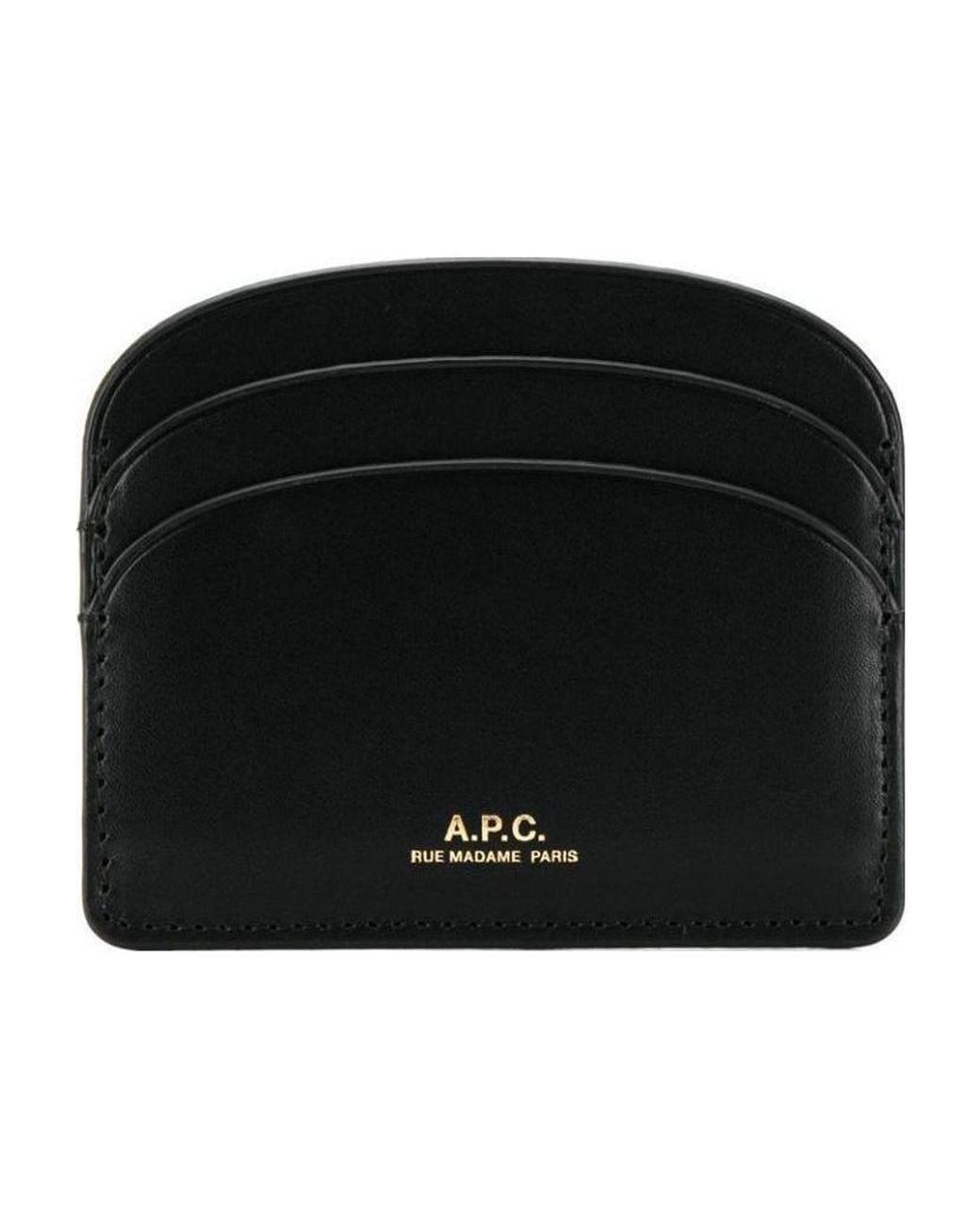 A.P.C. Black Logo Detailed Cardholder