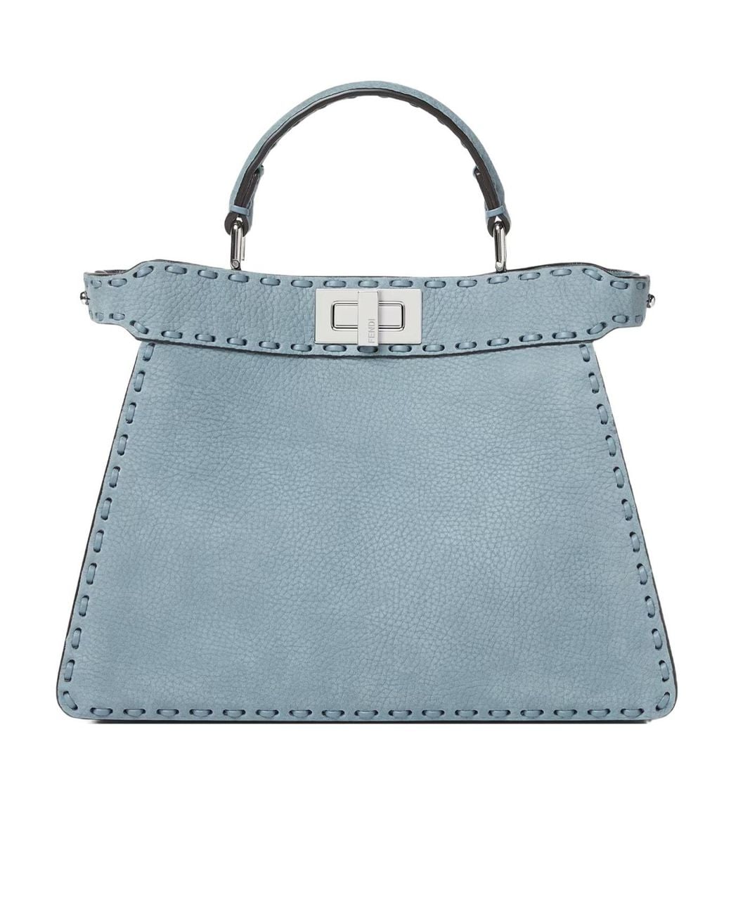 Fendi Blue Peekaboo Iseeu Small Top Handle Bag