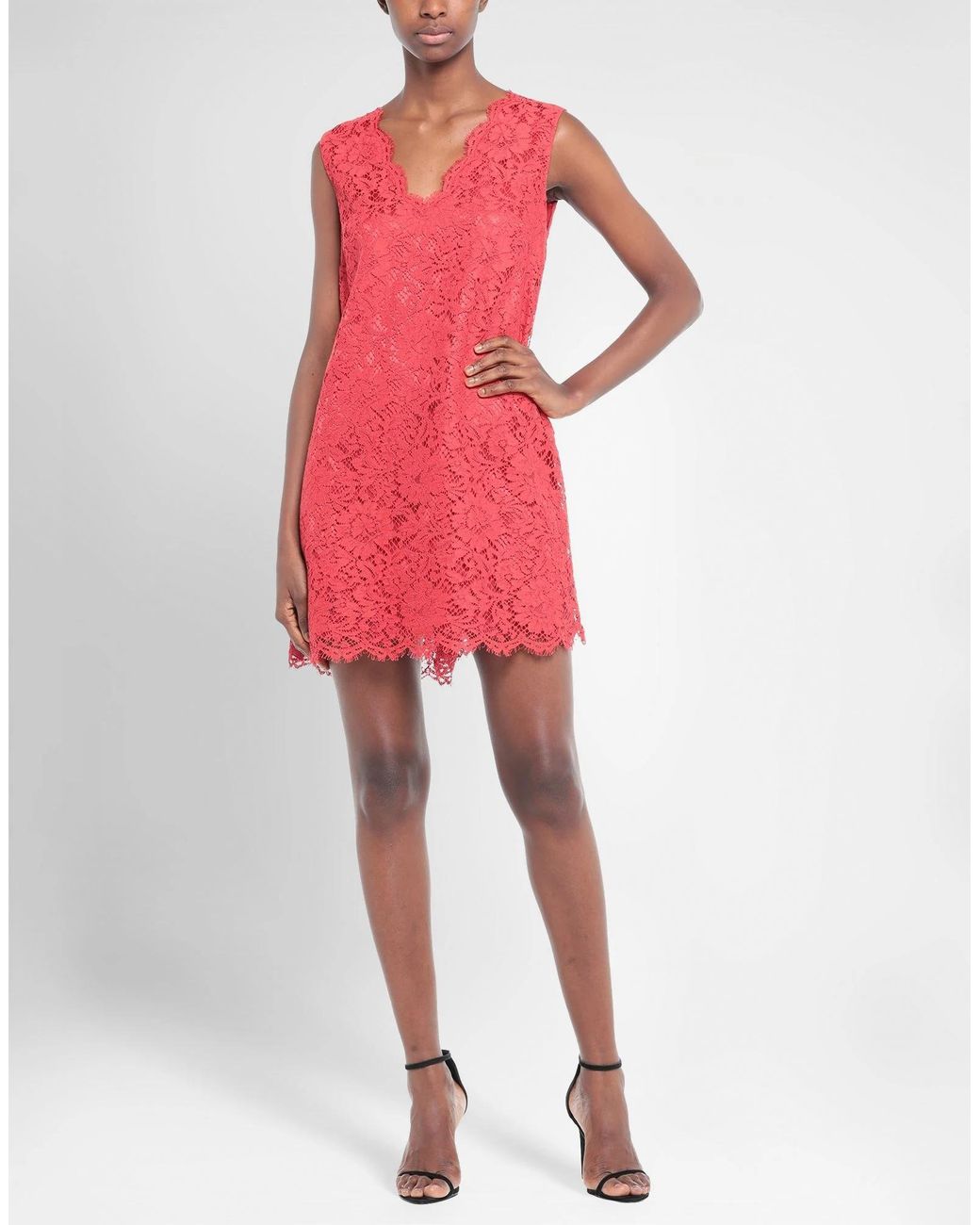 Dolce & Gabbana Red Mini Dress Cotton, Viscose, Polyamide
