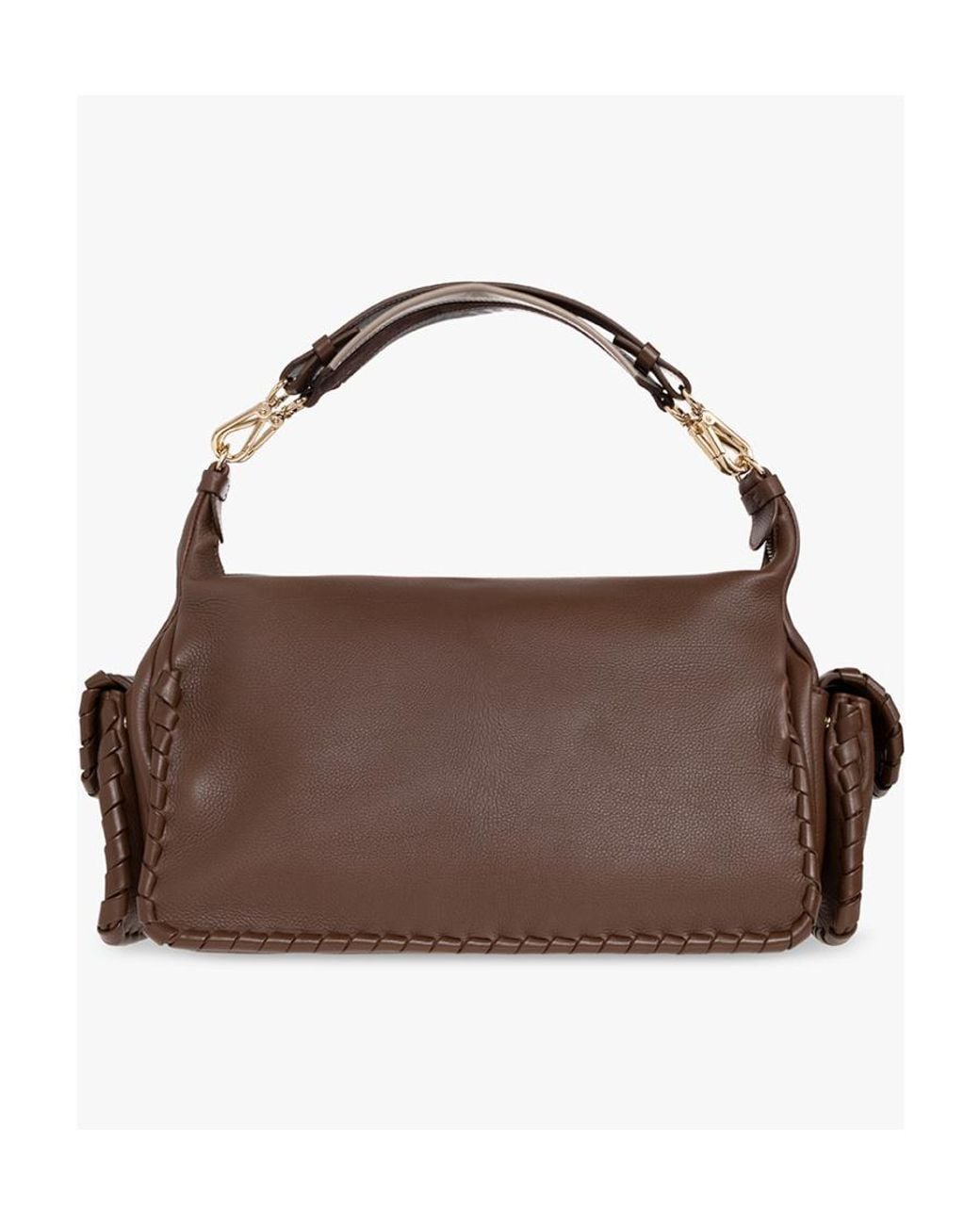 Chloé Brown Chloé Nahir Zipped Shoulder Bag