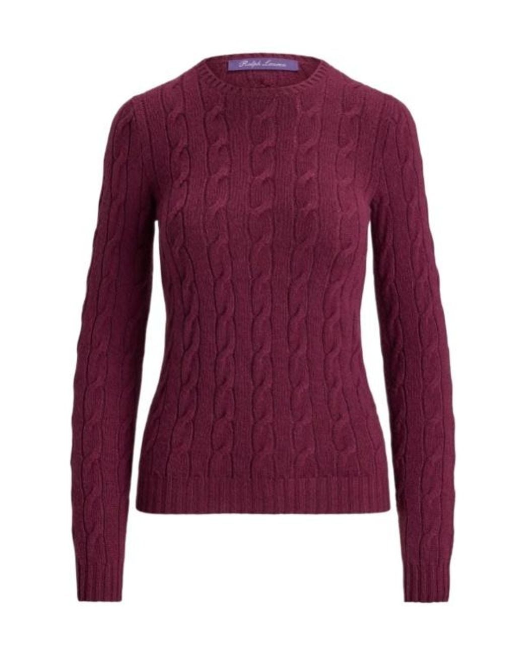 Ralph Lauren Purple Cable-Knit Sweater