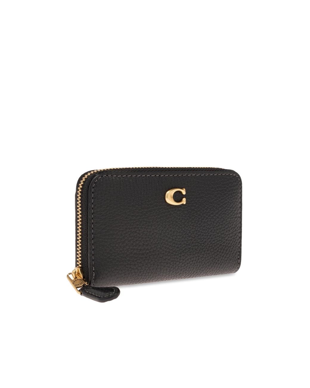 COACH Black Essential Small Zip Around Wallet