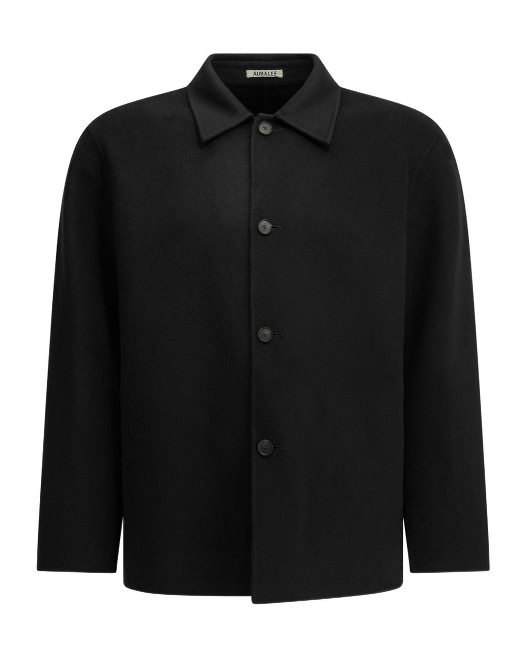 Auralee Black Single-Breasted Long-Sleeve Casual Jacket for men