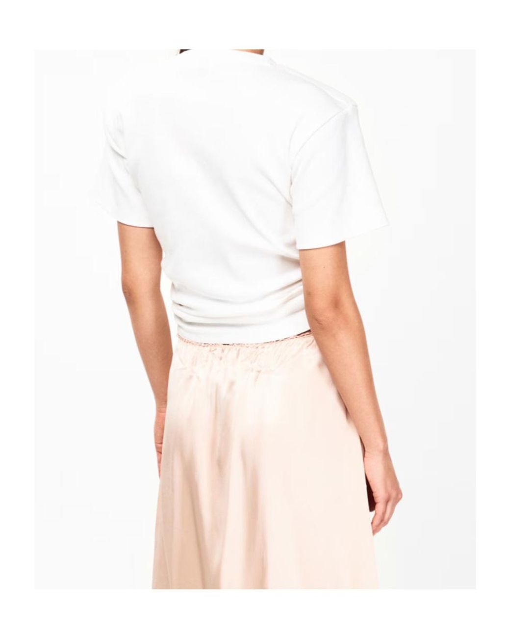 Magda Butrym White Knotted Crop Top