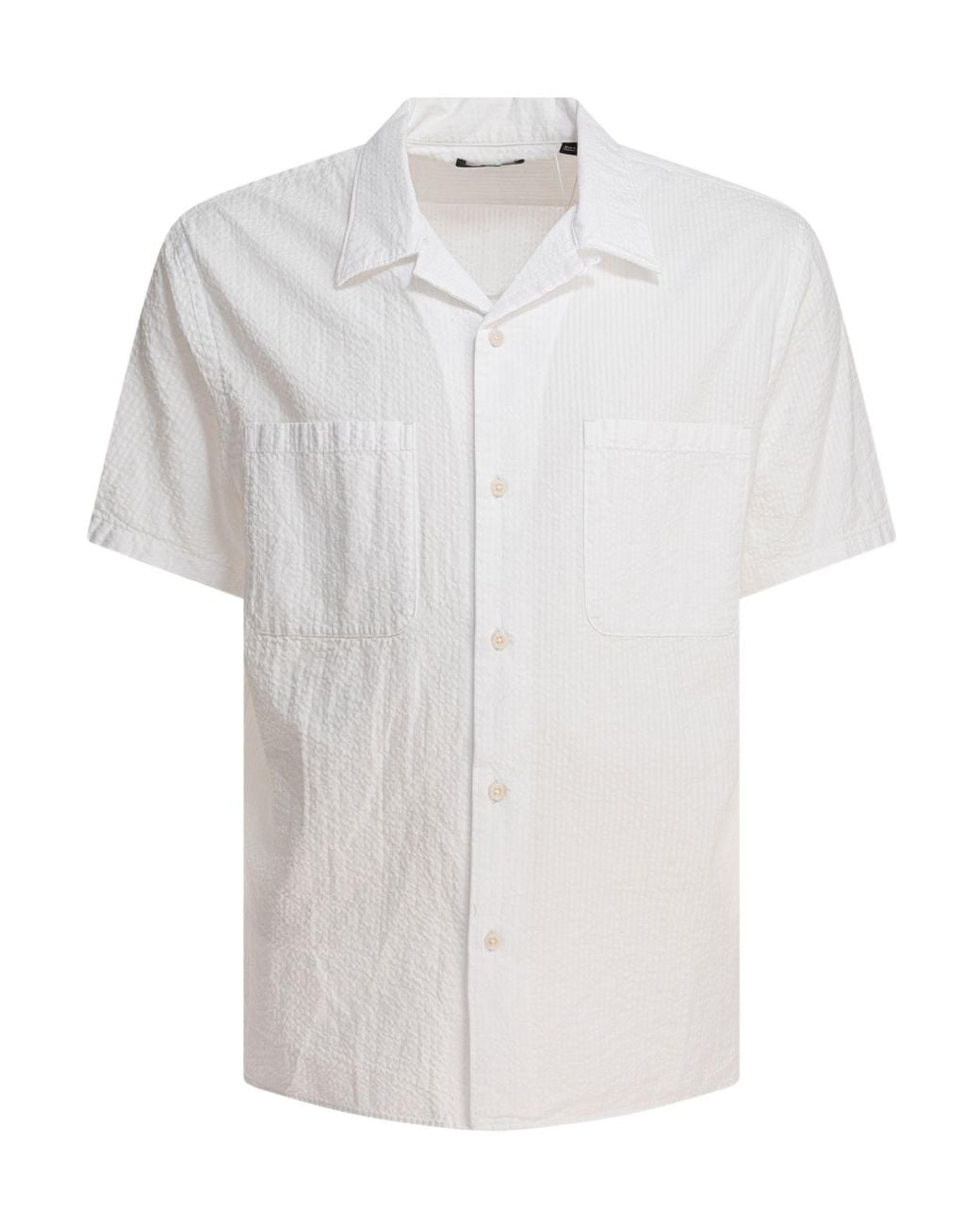 Vince White Short Sleeve Button-Down Shirt for men