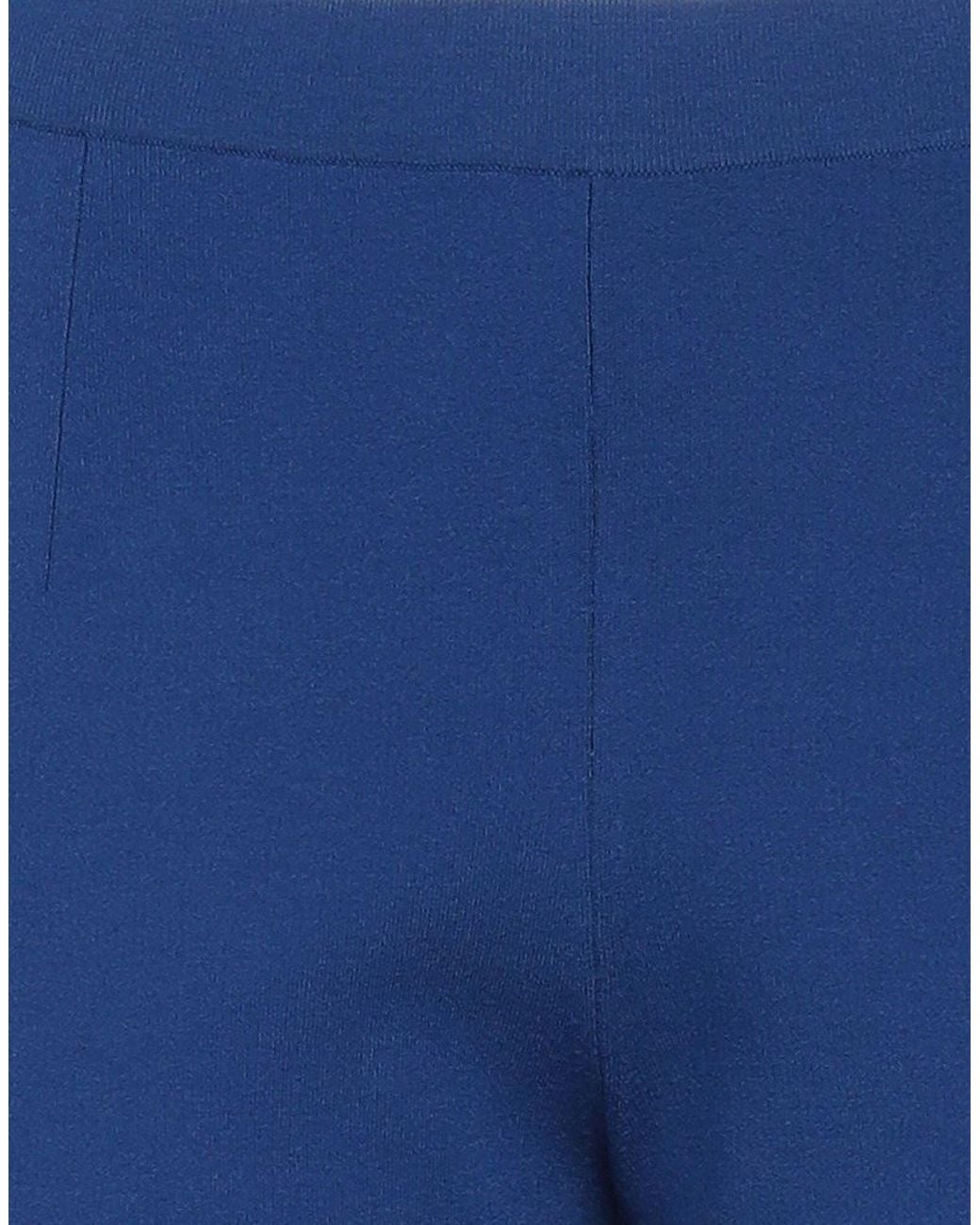 Max Mara Blue Loose Knit Cropped Pants