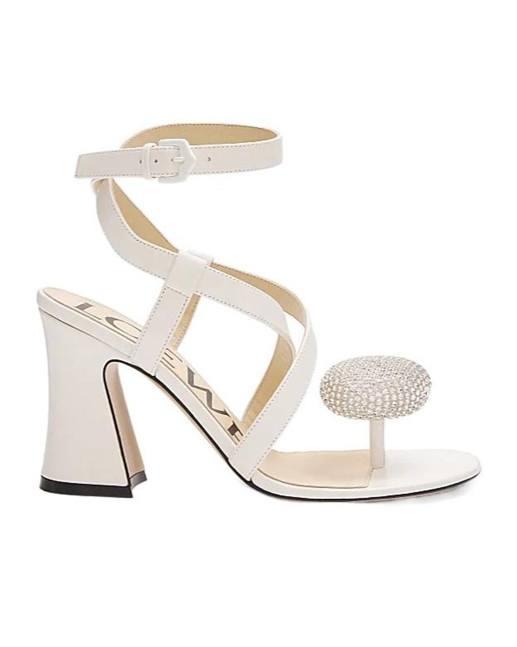 Loewe White Calle Pebble Sandal