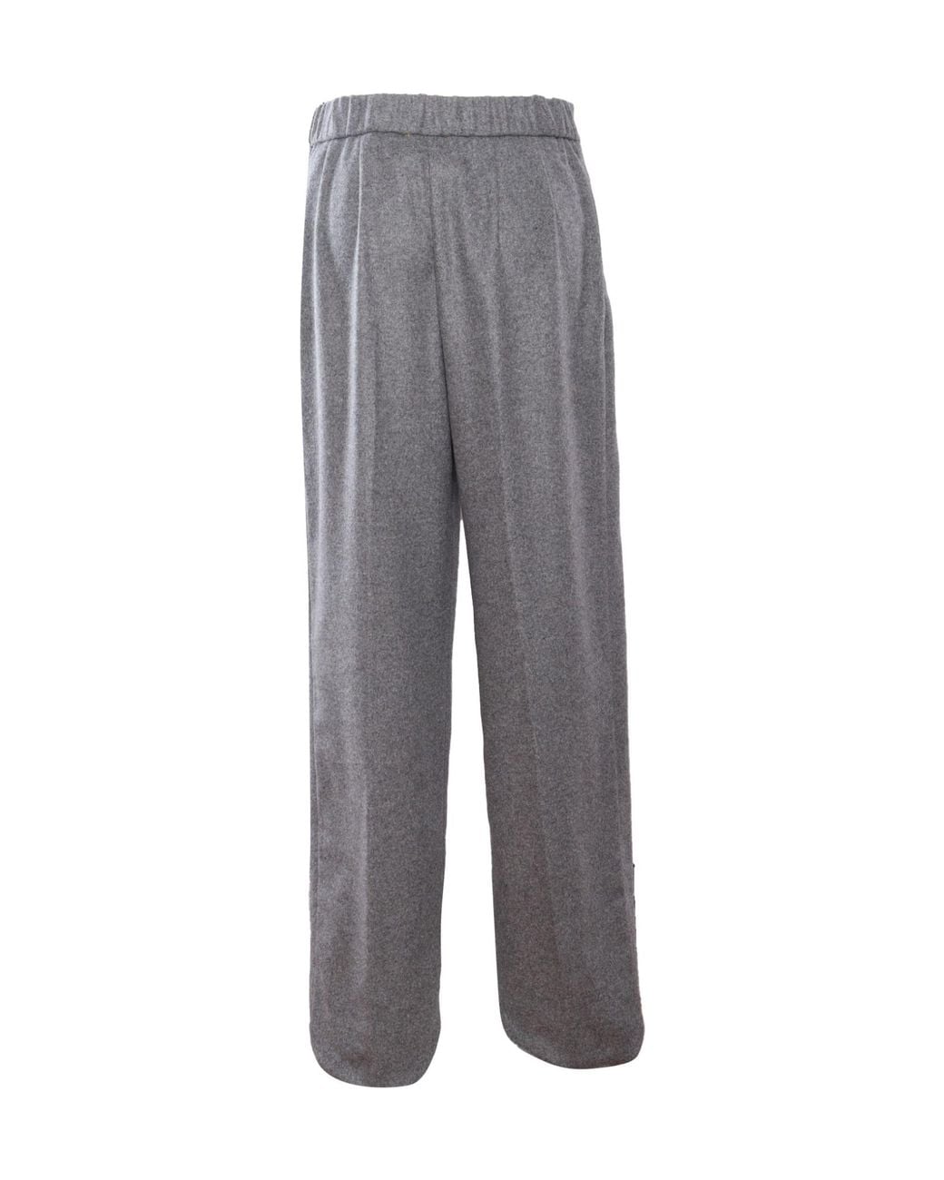 Forte_forte Gray Pleated Straight Leg Trousers