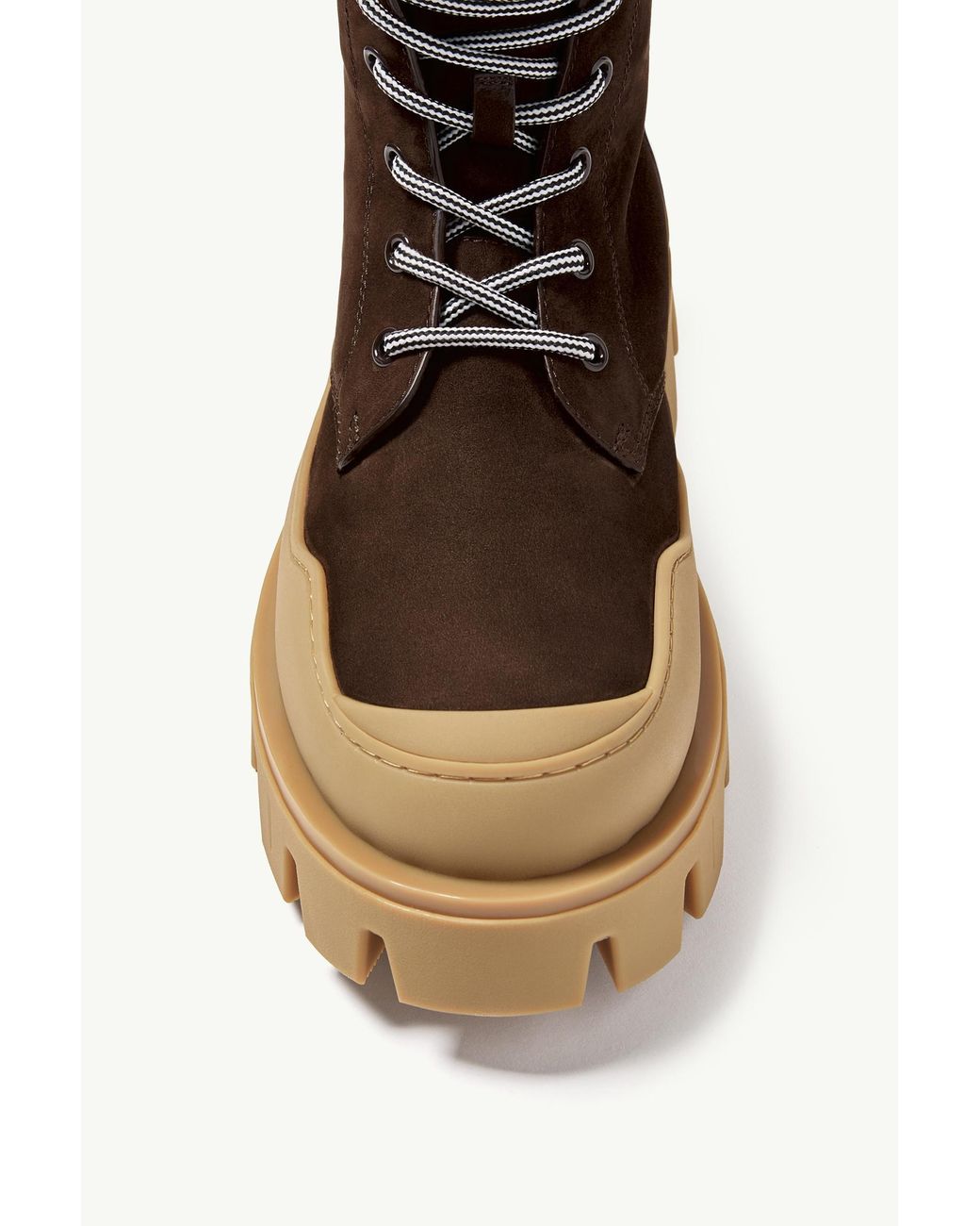 Moncler Brown Peak Snowcap Nubuck Shearling Boots