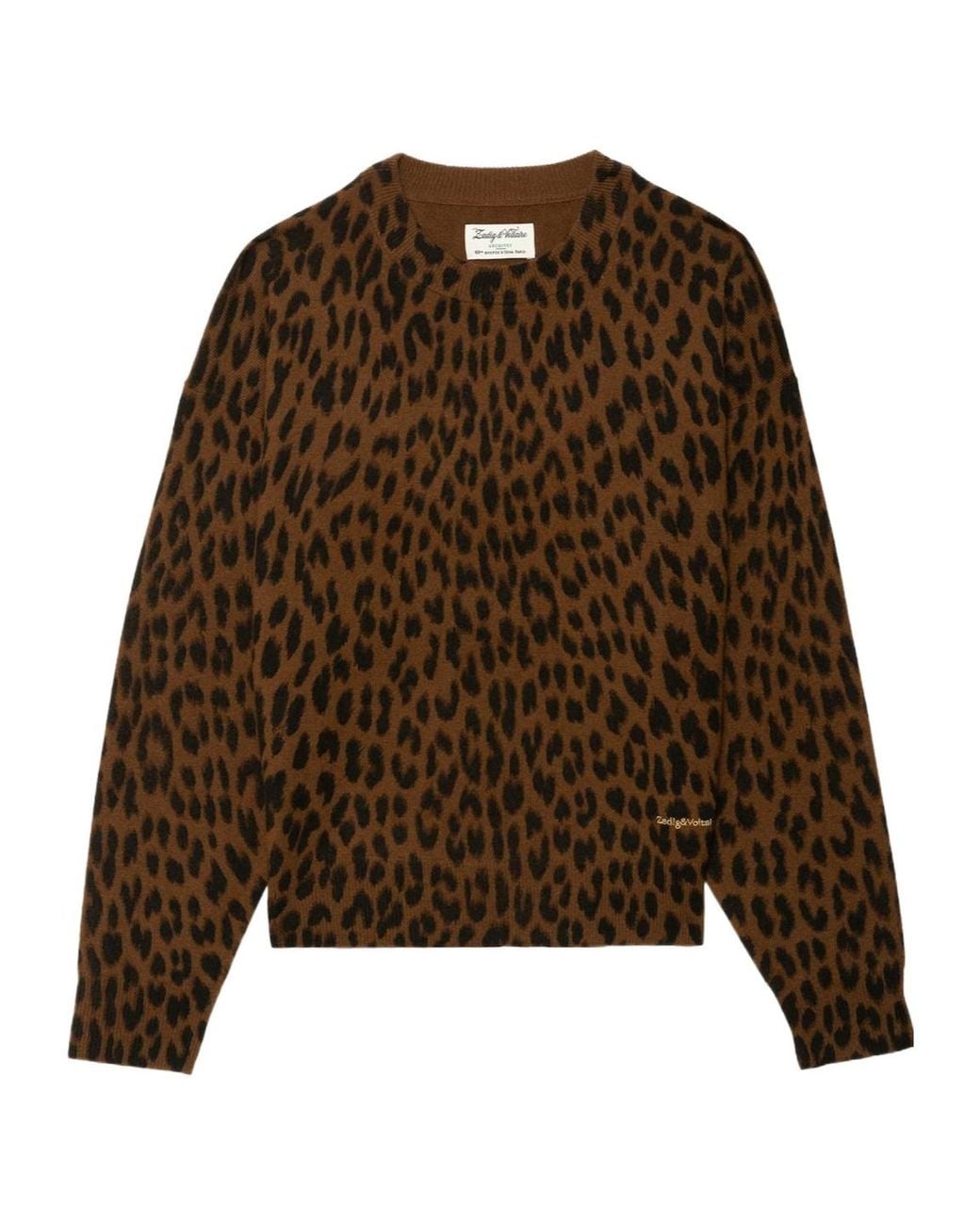 Zadig & Voltaire Brown Leopard-Print Sweater