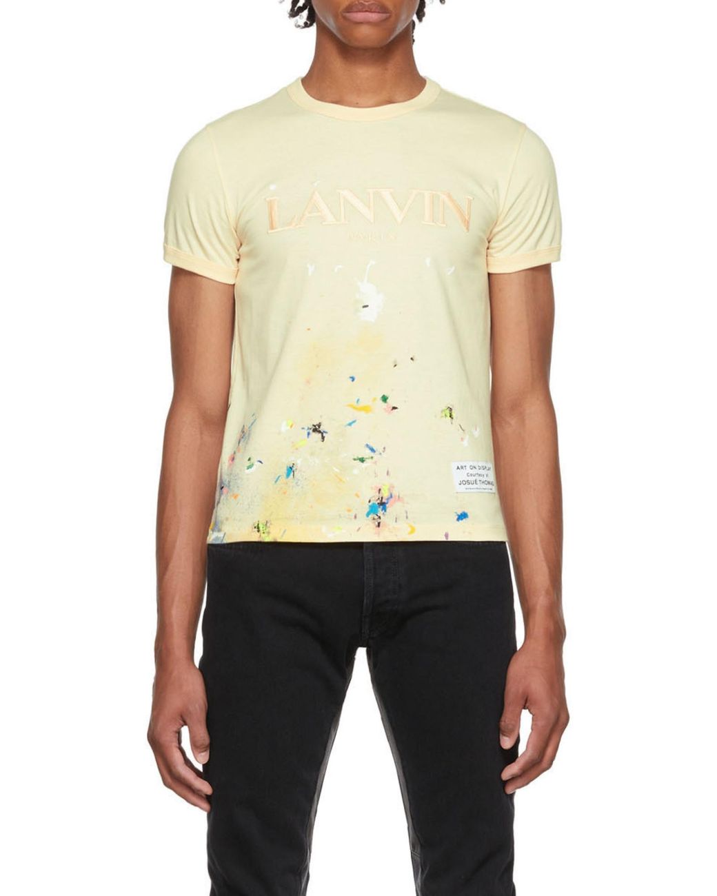 Lanvin Natural X Gallery Dept. Logo Embroidered T-Shirt