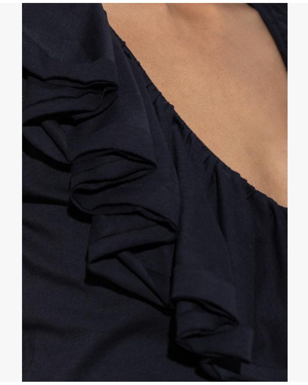 Ulla Johnson Black Sleeveless Ruffled Top