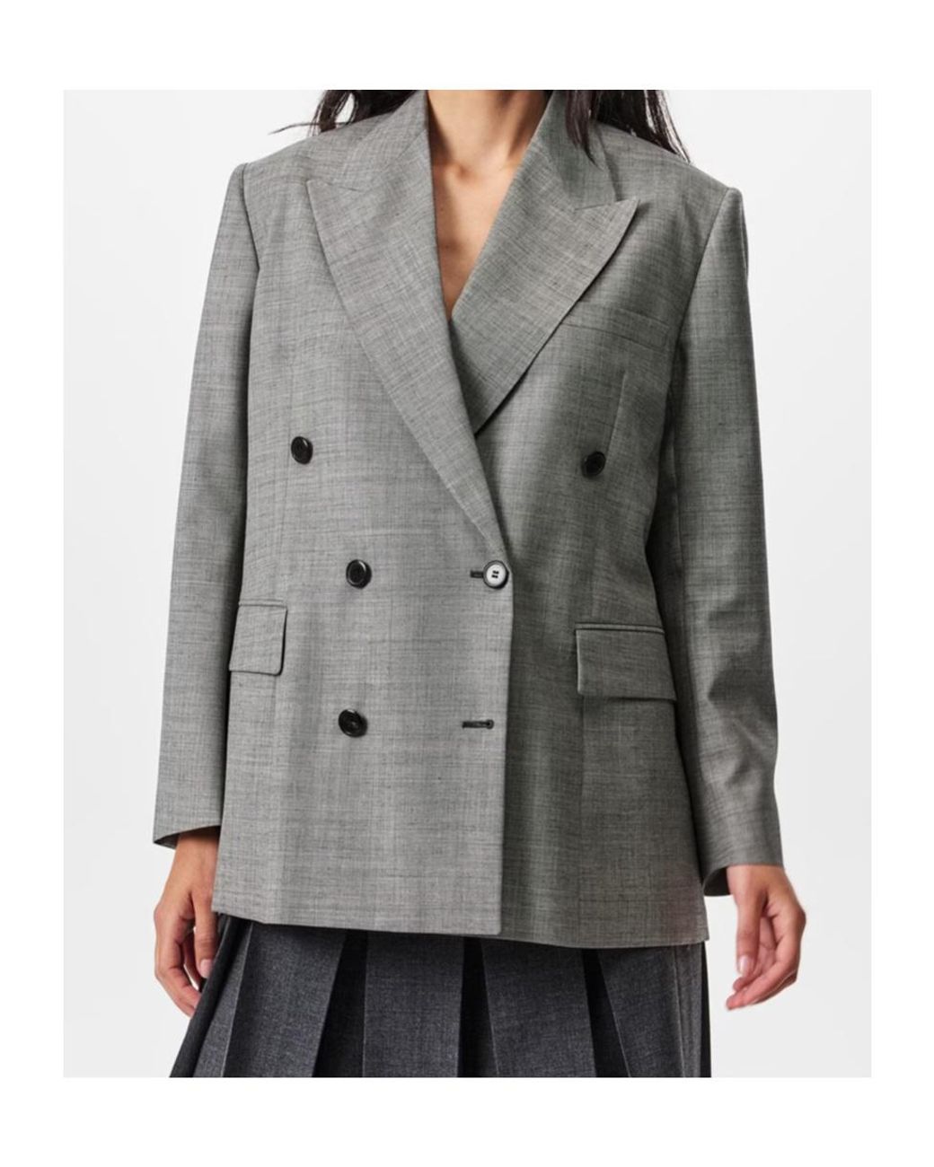 Prada Gray Double-Breasted Blazer