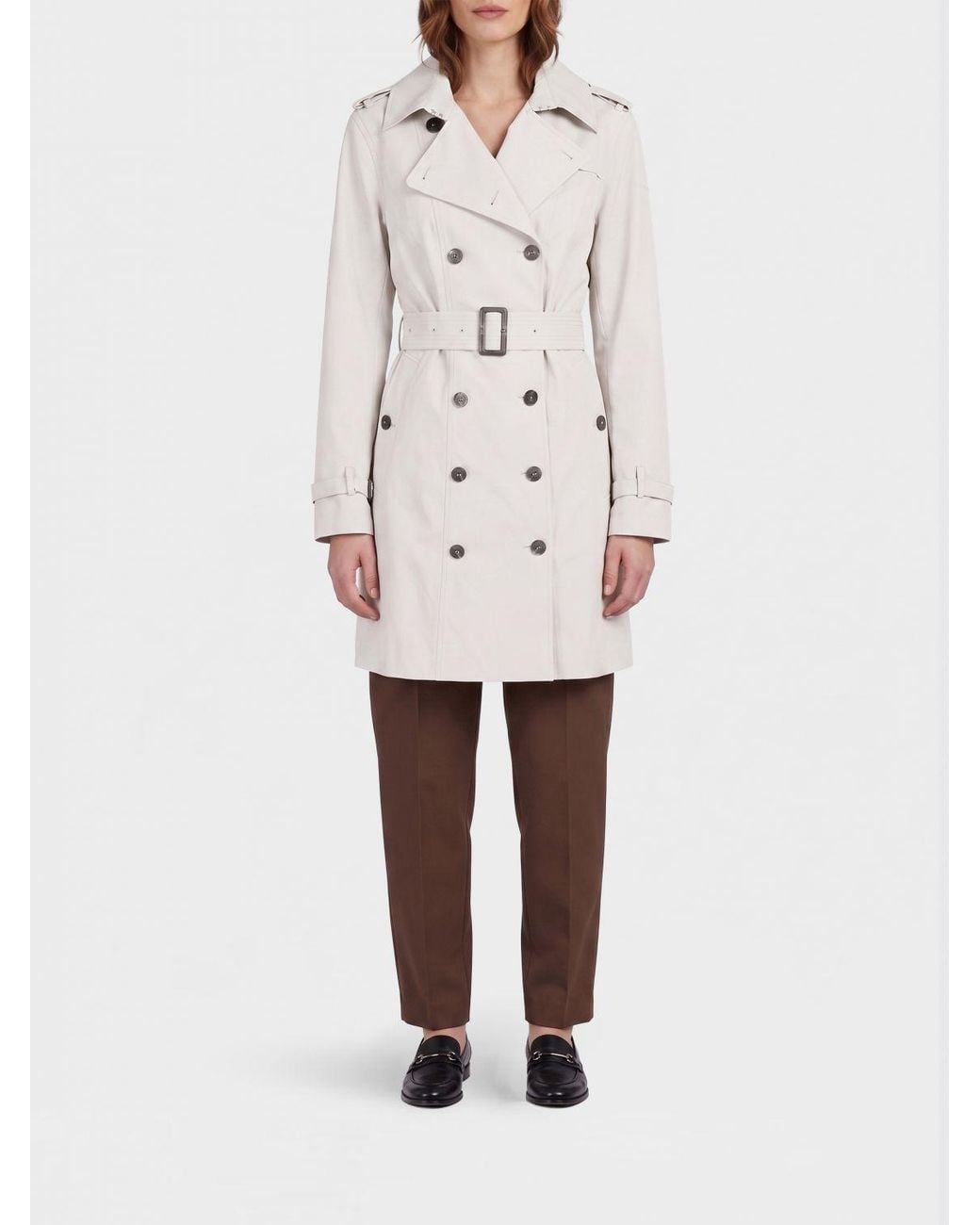 Save The Duck Gray Audrey Belted Trench Coat