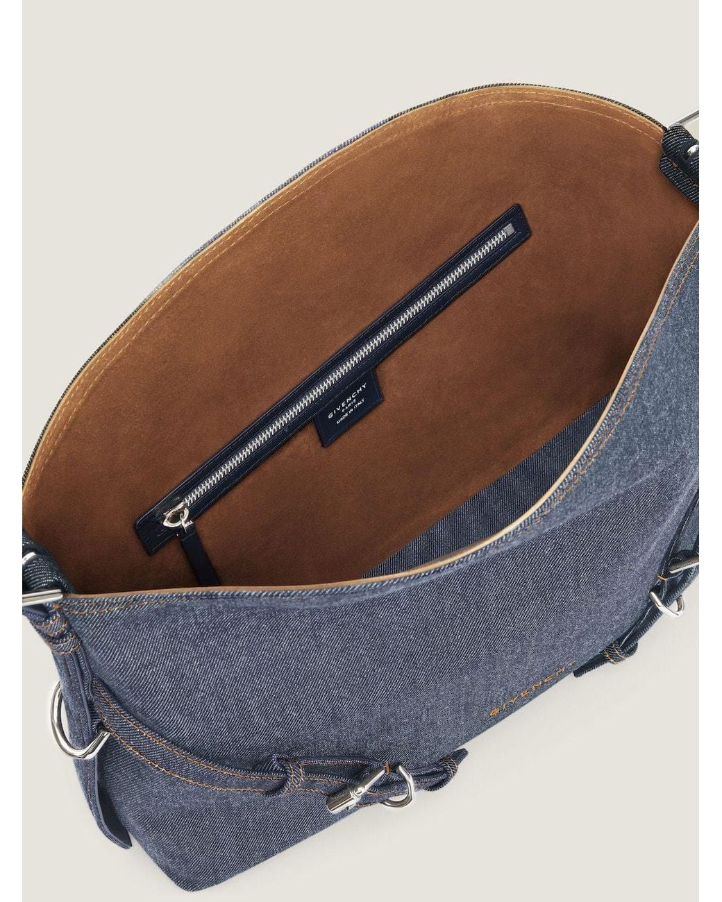 Givenchy Gray Medium Denim Voyou Bag
