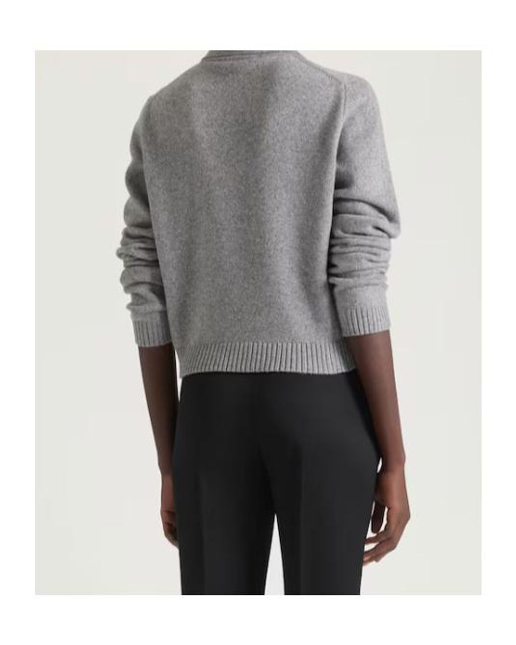Givenchy Gray Logo Intarsia Long-Sleeve Knit Polo Shirt