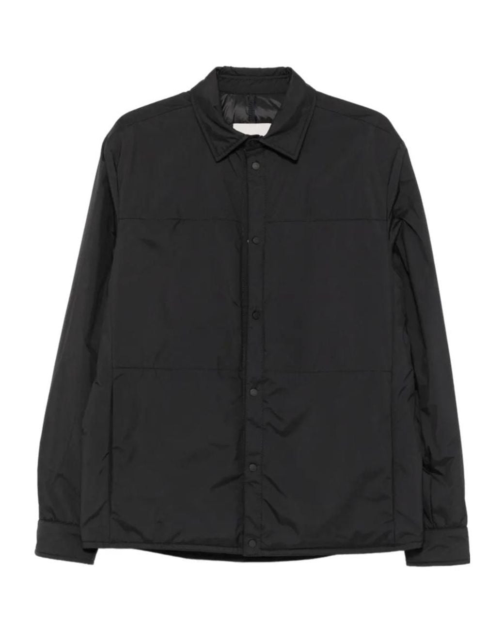 Moncler Black Revoline Logo-Patch Shirt Jacket for men