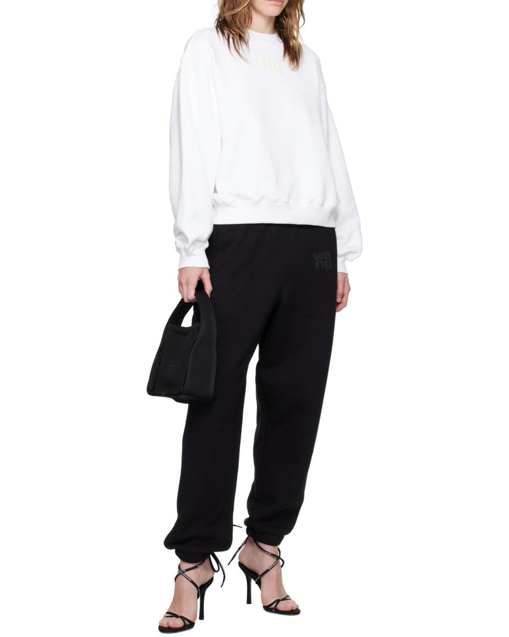 Alexander Wang Black Ryan Small Knitted Top Handle Bag