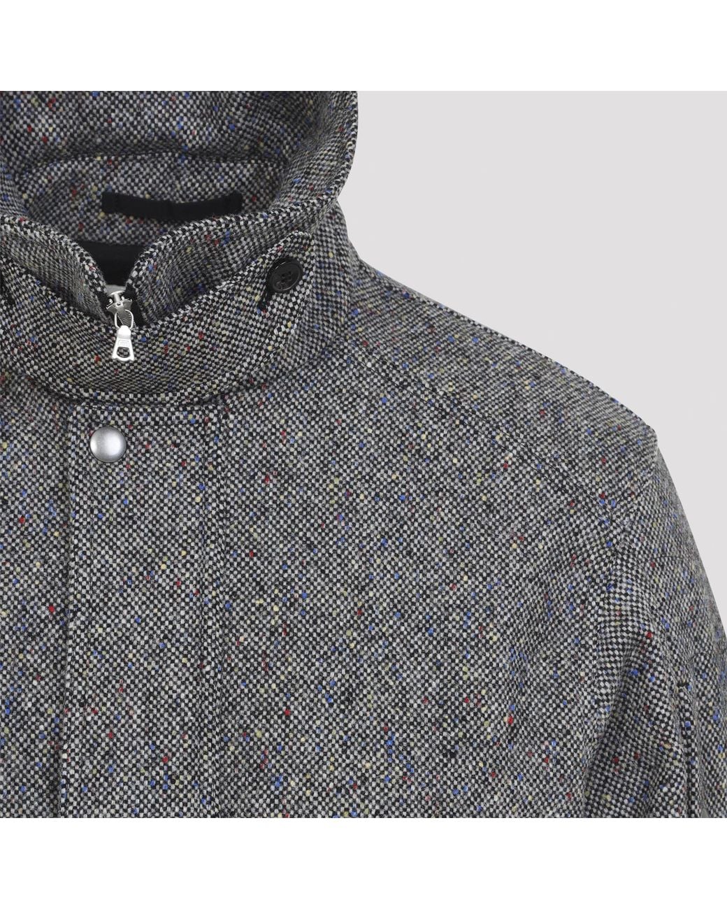Dries Van Noten Gray Long-Sleeve Zip-Up Jacket for men