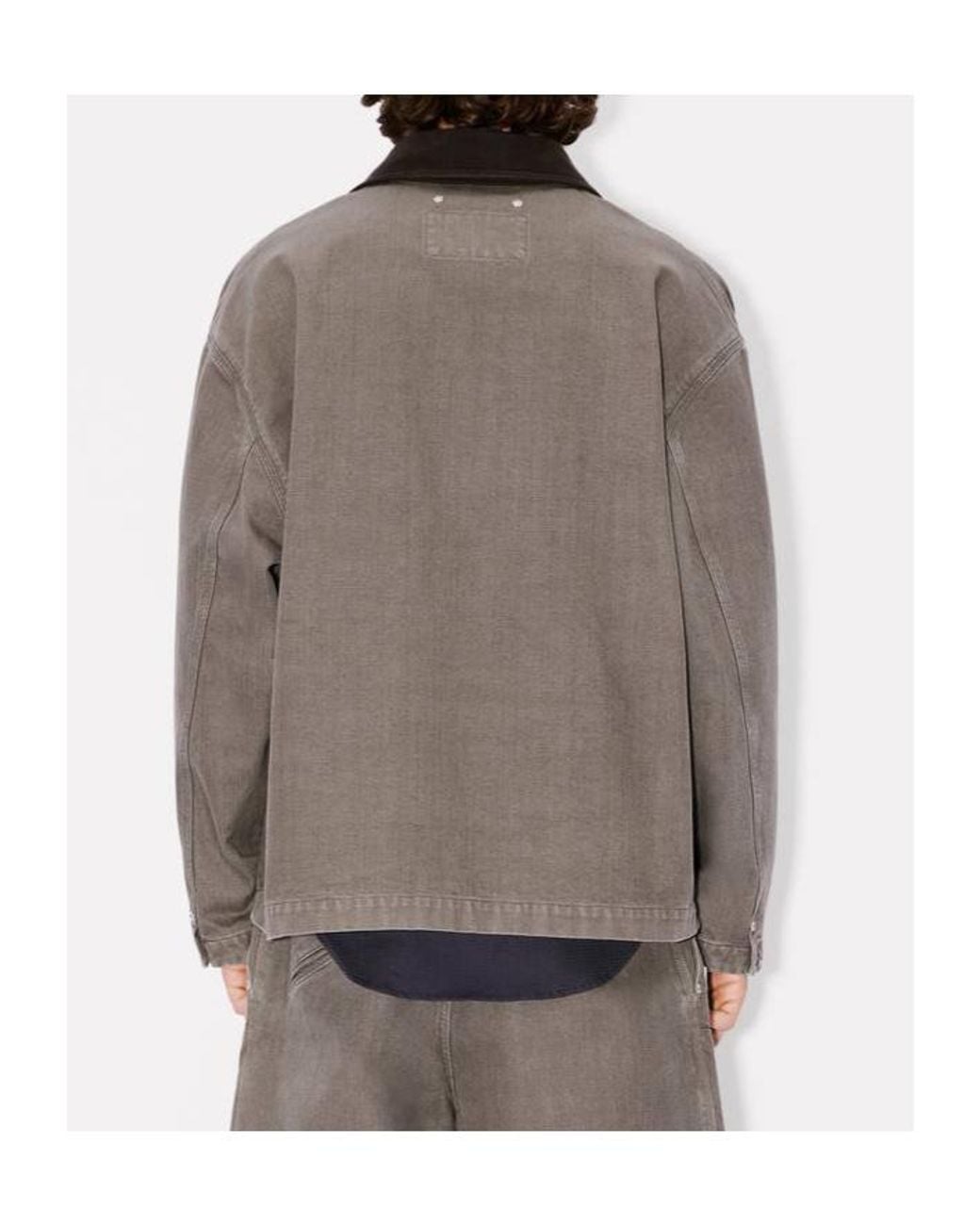 KENZO Brown Paris Chainstitch' Workwear Jacket for men