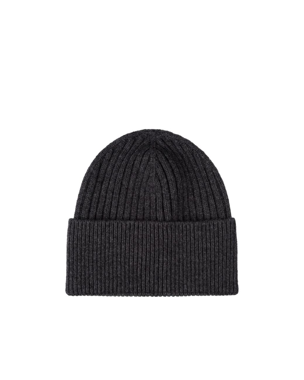 Moncler Black Grenoble Logo Patch Knit Beanie for men