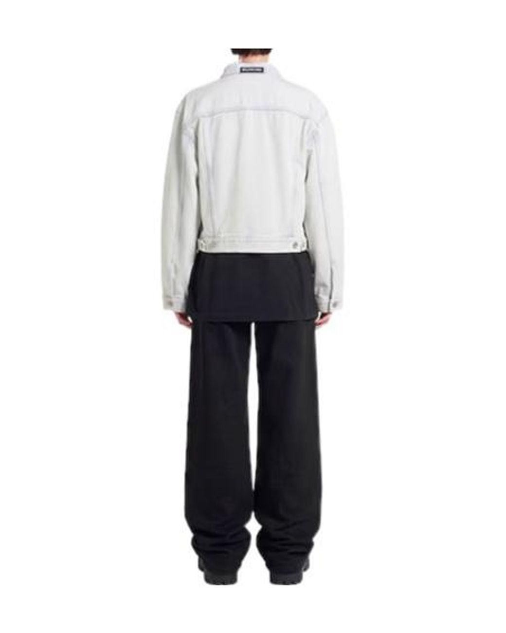 Balenciaga White Lightwash Denim Jacket