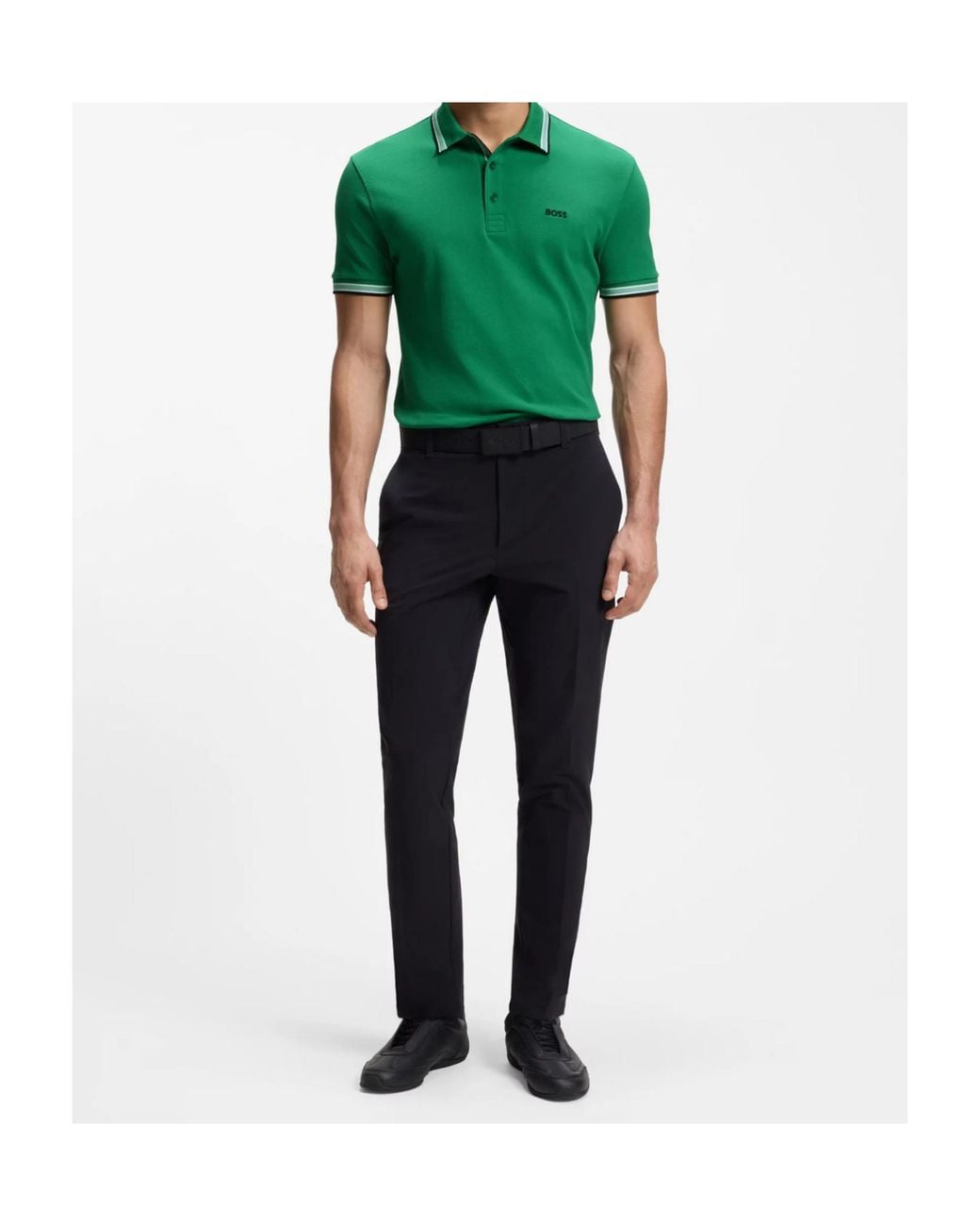 Boss Green Tipped Collar Polo Shirt for men