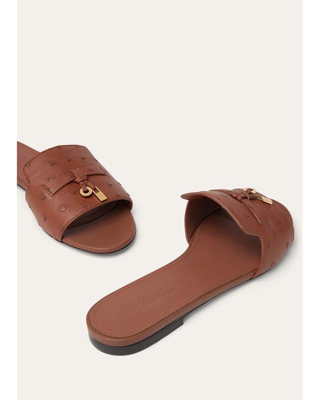 Loro Piana Brown Summer Charms Sandal