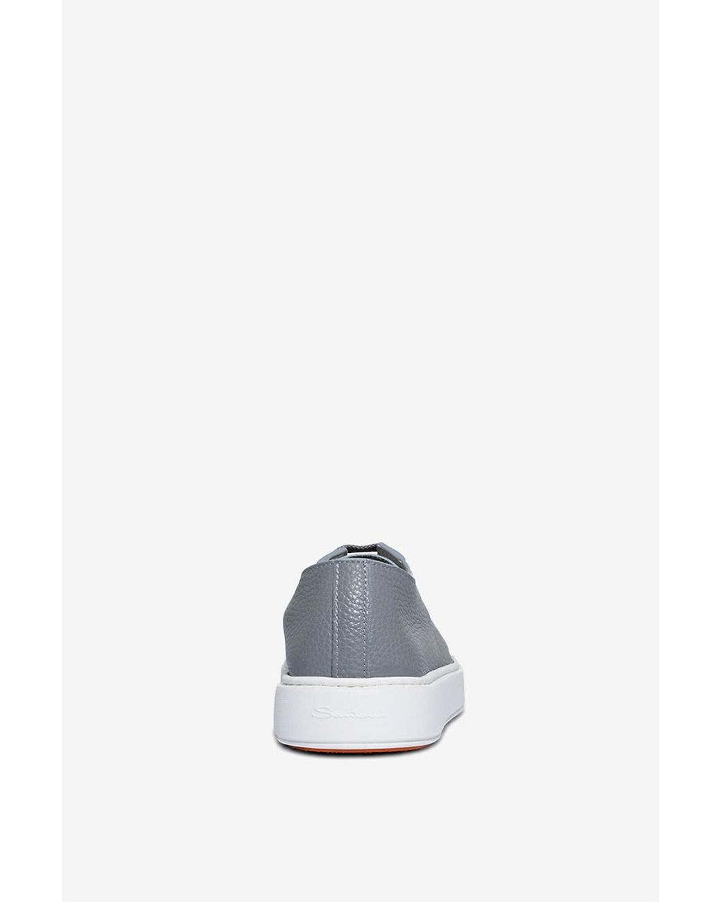 Santoni Gray Leather Sneakers for men
