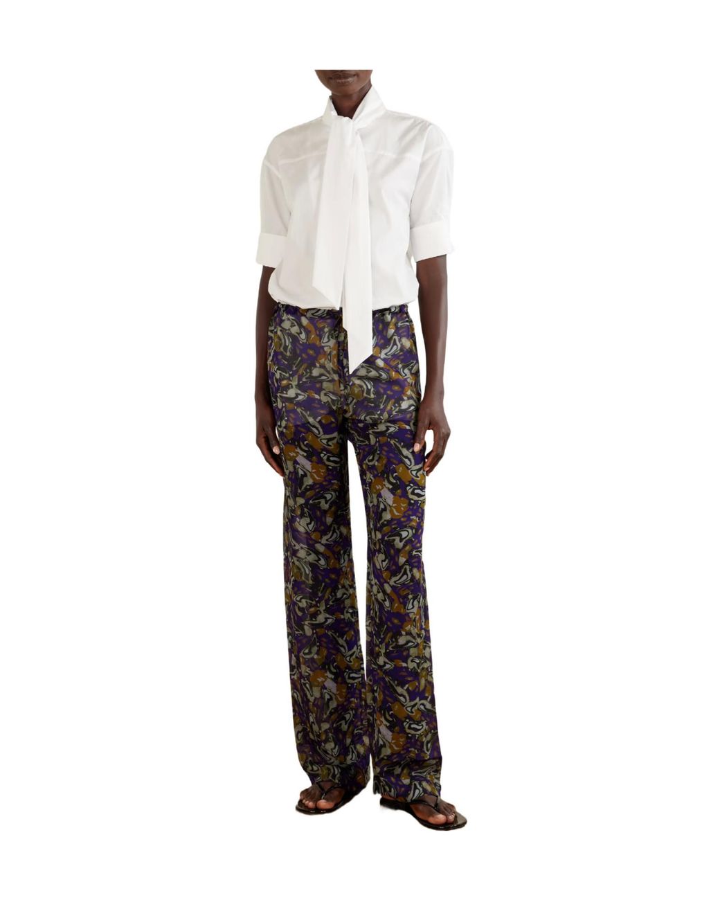 Dries Van Noten White Loose Cotton Shirt
