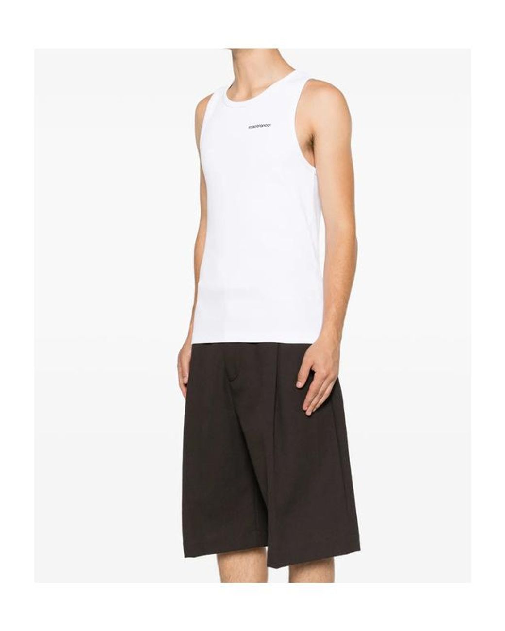 Casablanca White Logo-Print Tank Top for men