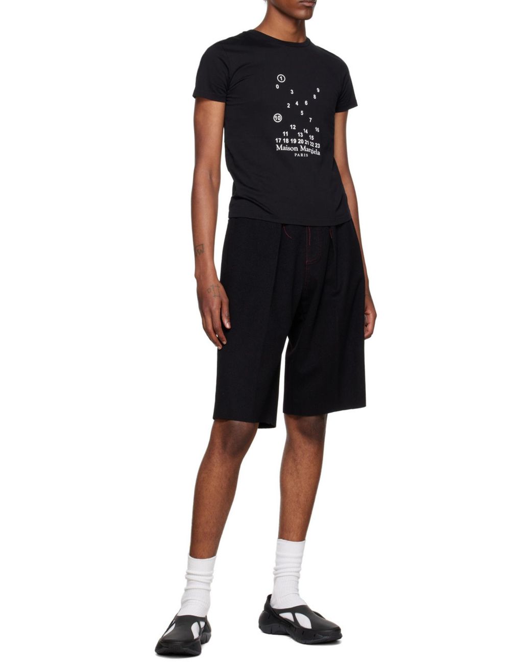 Maison Margiela Black X Reebok Cut-Out Slip-On Sneakers for men