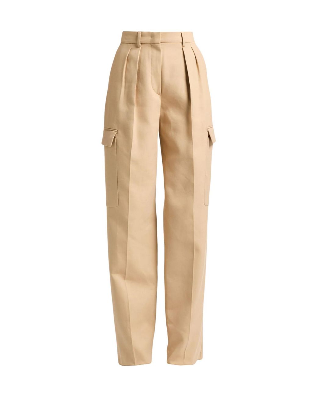 Sportmax Natural Solid Color Cargo Pants