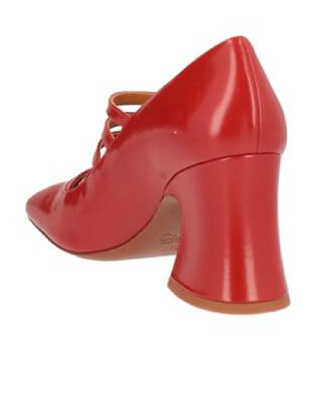 Chloé Red Minimalist Mary Jane Shoes