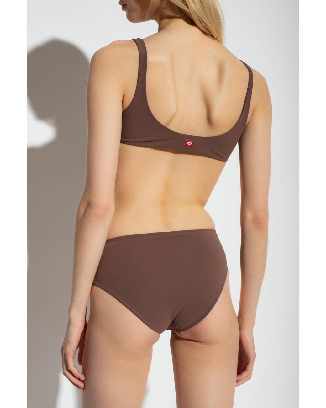DIESEL Natural Ash Twisted Bikini Bottoms