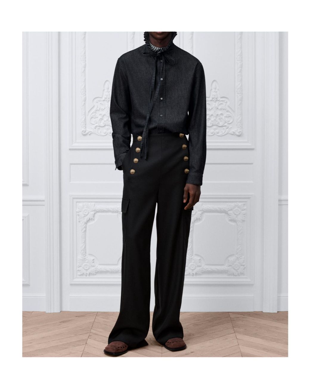 Dior Black Button-Up Casual Pants for men