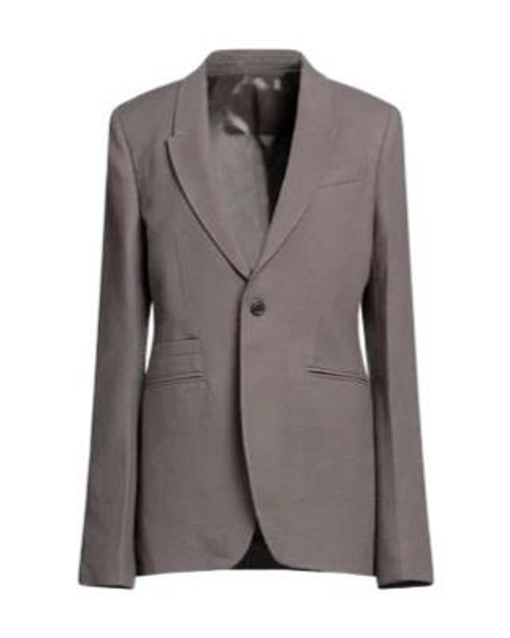 Rick Owens Brown Simple Single- Suit Jacket